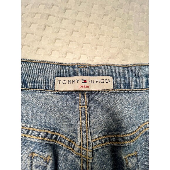 Vintage Tommy Hilfiger Jeans Womens 12 Y2k Cropped 25" Boyfriend Mid Rise Denim - Picture 12 of 16